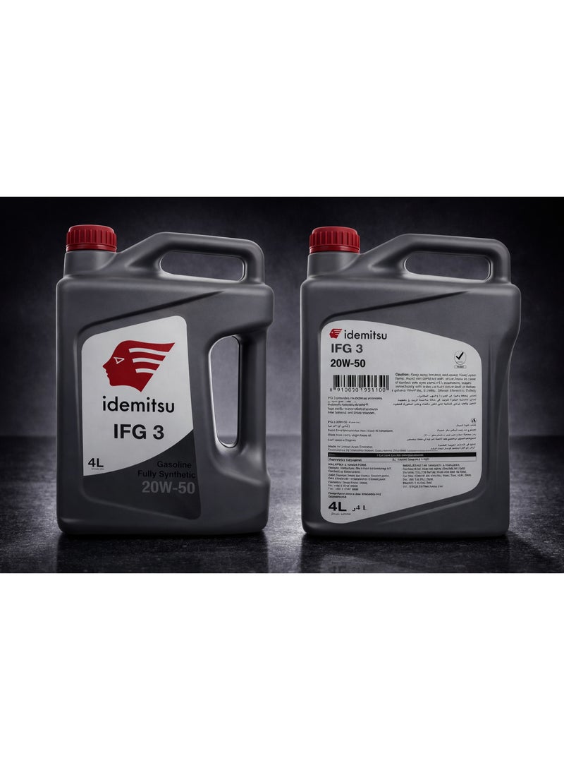 Idemitsu زيت محرك إيدميتسو IFG 3 20W-50 اصطناعي كامل – 4 لتر - Image 1